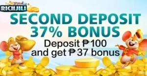 SECOND DEPOSIT 37% BONUS ON RICHJILI